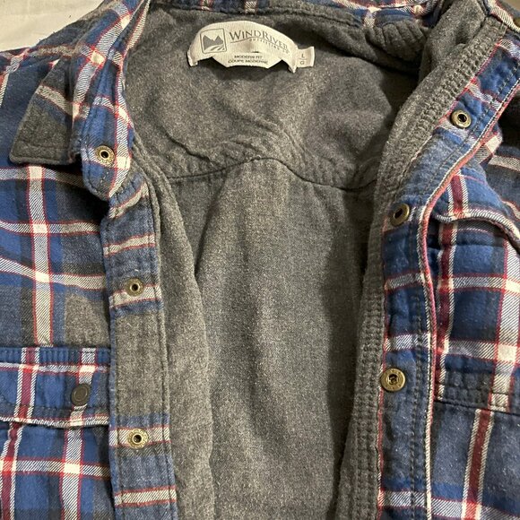 WindRiver Outfitting Co. - Men's Flannel Checkered Long Sleeve Shirt, Large - Picture 7 of 8